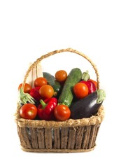 Basket of fresh vegetables
