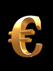 goldenes Eurozeichen