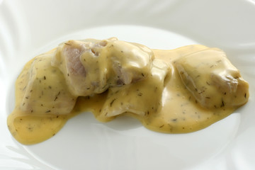 herring with sauce