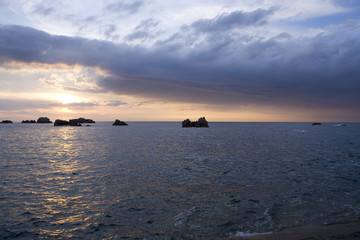 Sonnenuntergang &uuml;ber dem Ozean