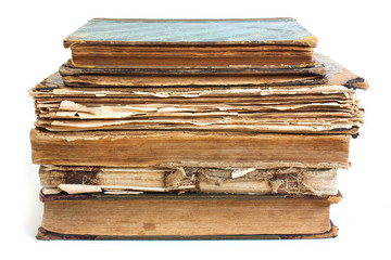 An old book with a crumpled sheet