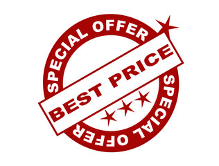 best price or special offer web button red unik color