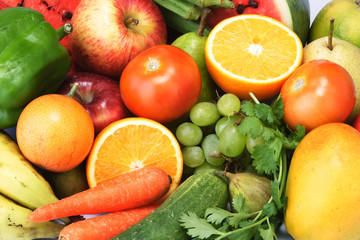 Variety of fruits and vegetables