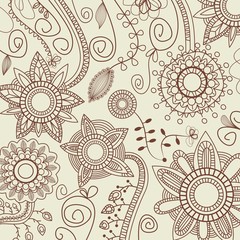 Graphic floral pattern