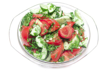 salad made of fresh tomatoes