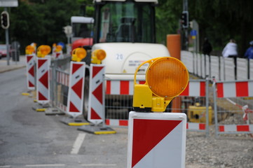 Straßenbau safety, traffic, transportation, highway, horizontal, photography, construction site,...