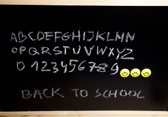 Obraz premium Alphabet & Blackboard