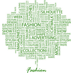 FASHION. Word cloud concept illustration.