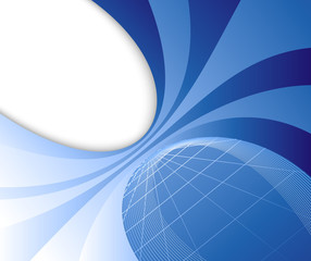 Blue abstract perspective banner