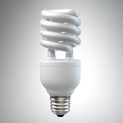 3d render of a  energy saving light bulb