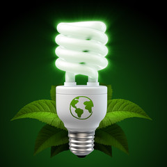 3d render of a energy saving light bulb