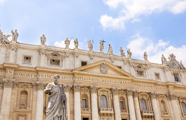 Fototapeta na wymiar Detail of St. Peters Basilica - Rome