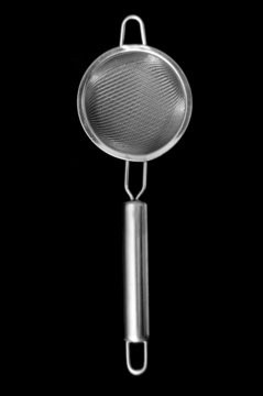 Strainer Isolated on Black