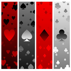 Card suit banners