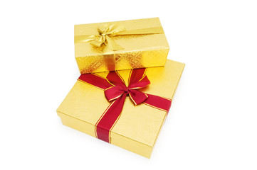 Gift box isolated on the white background