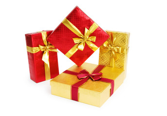 Gift box isolated on the white background