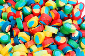 Background made of colourful sweets