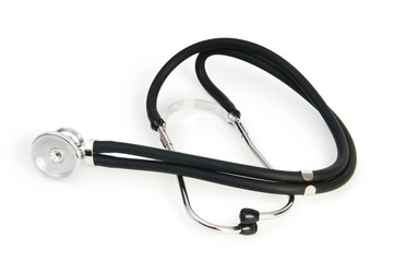 Medical stethoscope isolated on the white background