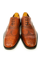 Male shoes isolated on the white background