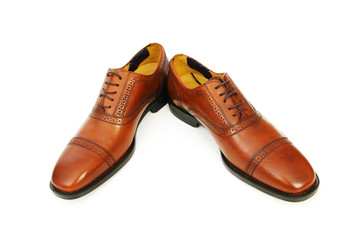 Male shoes isolated on the white background
