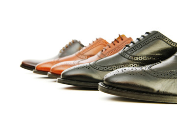 Male shoes isolated on the white background