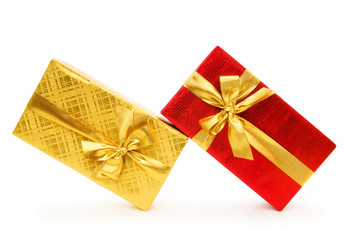 Gift box isolated on the white background