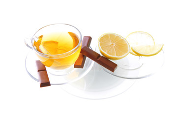 lemon tea and chocolate strips