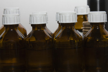 Bottles with medicines