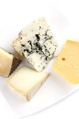 chesses on white ceramic plate