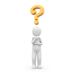 3D Fragezeichen, Figur, Comic