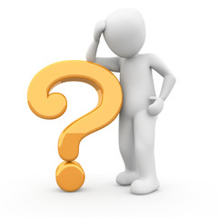 3D Fragezeichen, Figur, Comic