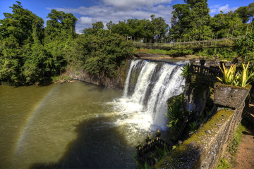 Fototapeta na wymiar waterfall with rainbow