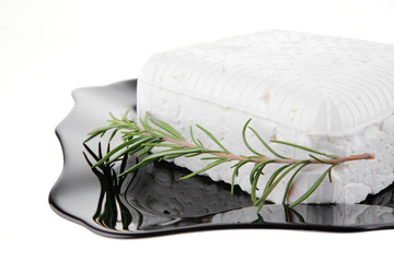 curd cheese on plate