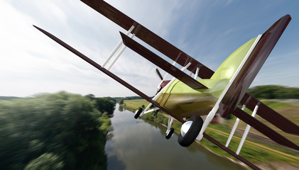 Doppeldecker Flugzeug © klick klick