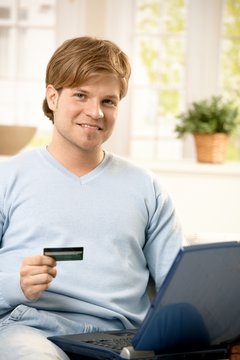 Man paying online