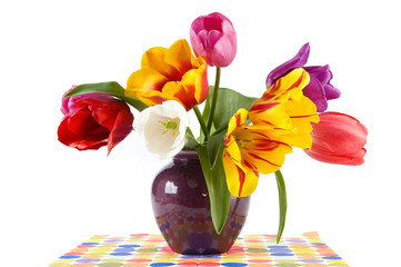 tulips in a vase