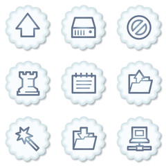 Data web icons, white buttons