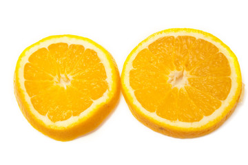 orange slices isolated