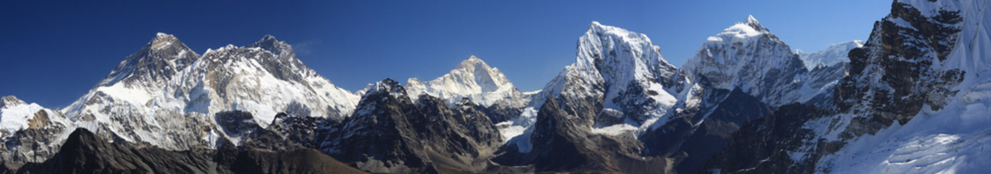 Panorama of Everest from Renjo Pass