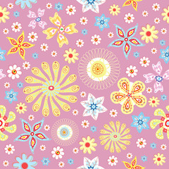 Floral seamless lilac pattern