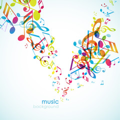 Abstract background with tunes.
