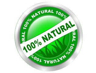 100% naturel bouton web vert