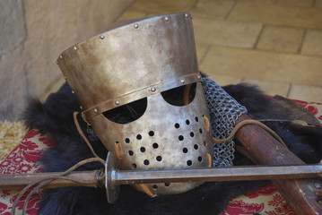 Accessoires de guerriers au moyen &acirc;ge