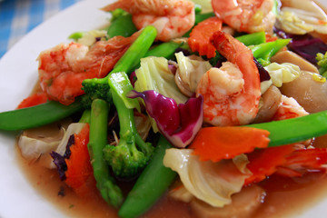 Stir Fry Shrimp with colorful Vegetables - 23534789