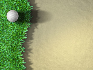 Golf ball on the grass