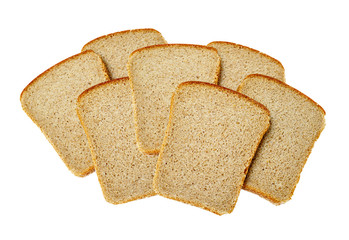 Slices of bread isolated