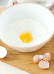 Close-up of eggs in the kitchen