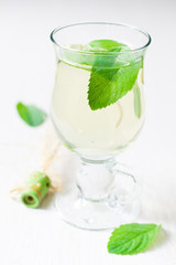 cup of tea with mint