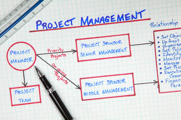 Business Project Management Planning Diagram