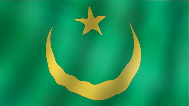 Mauritania - waving flag detail